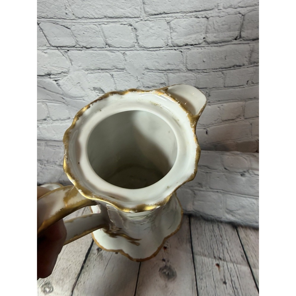 Antique CFH GDM Charles Field Haviland Limoges‎ France Chocolate Pot Set Floral - Picture 11 of 14